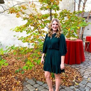 Dark Green Comfy Long Sleeve Dress!
